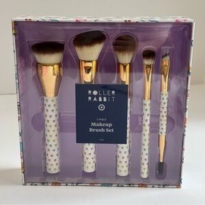 5pc Disco Hearts Wave Makeup Brush Set  Roller Rabbit x Target NIB